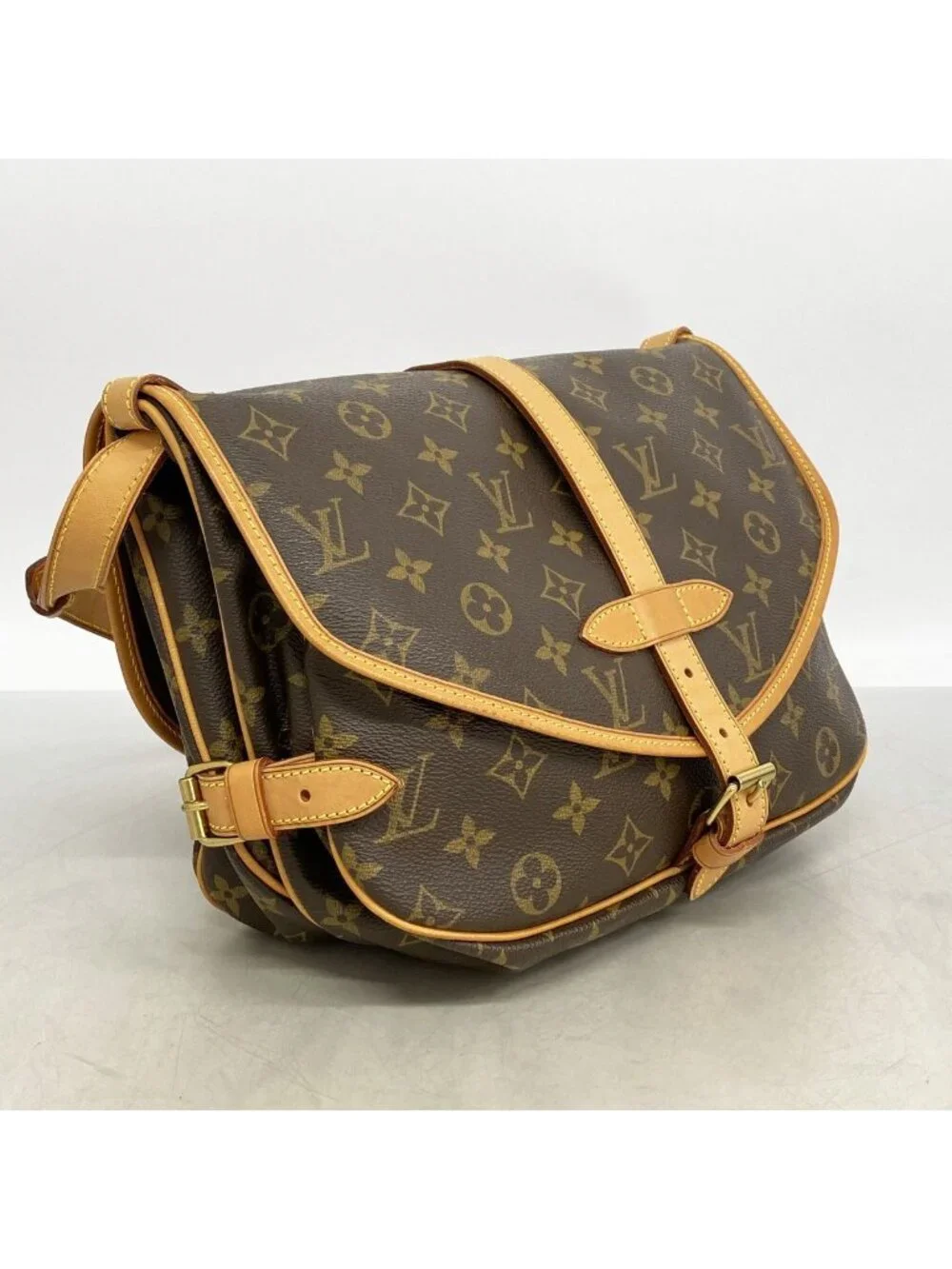 Louis Vuitton Shoulder Bag Monogram Saumur 30 Brown